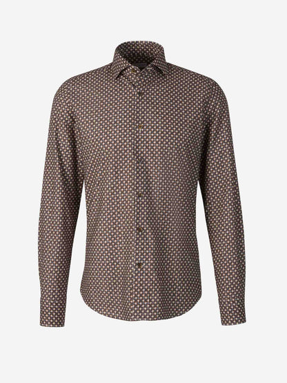 Outlet online Santa Eulalia Hombre Camisa Algodón Pata de Gallo color Marron sku 531-006111 01 - Foto 1