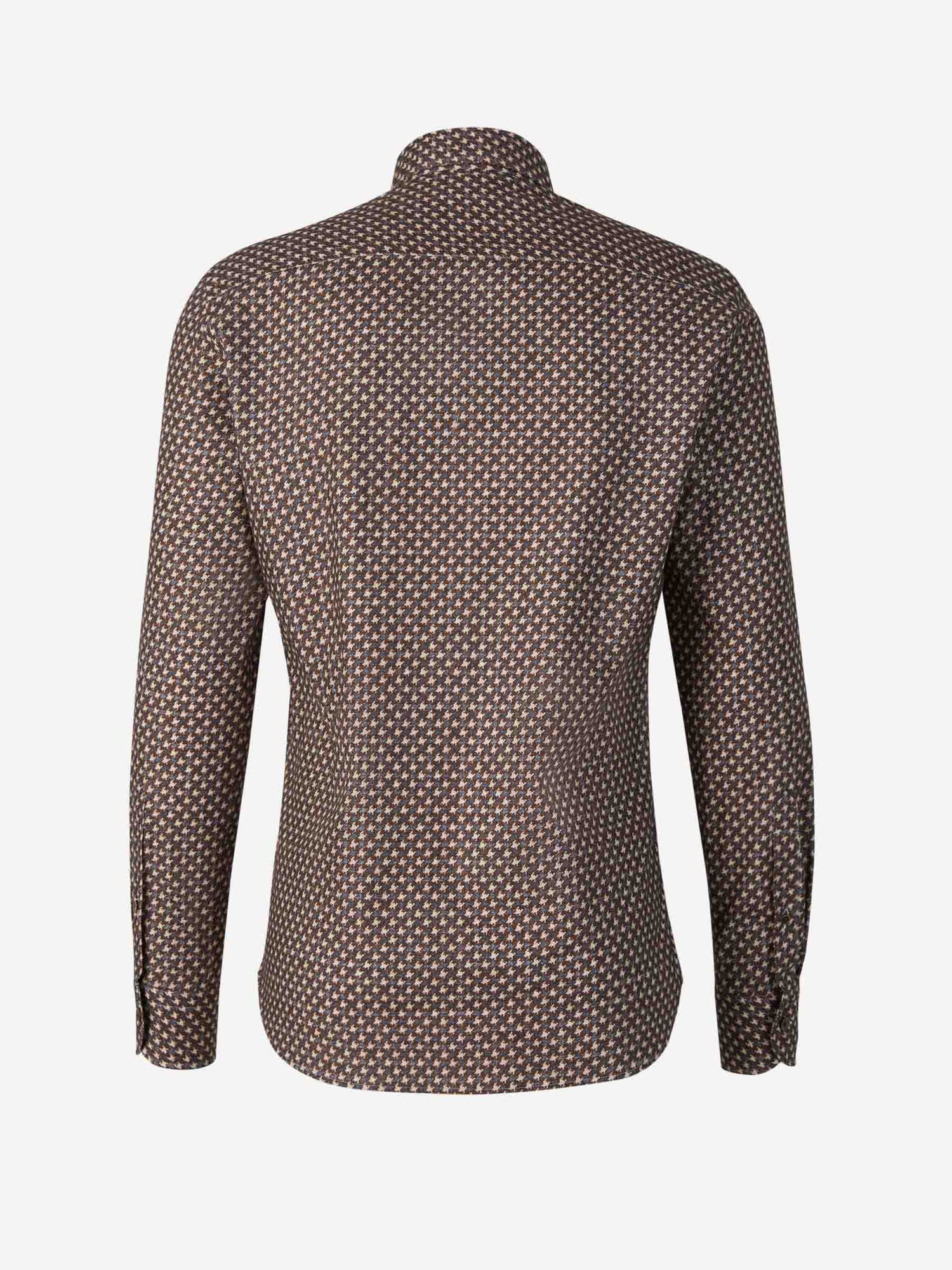 Outlet online Santa Eulalia Hombre Camisa Algodón Pata de Gallo color Marron sku 531-006111 01 - Foto 2