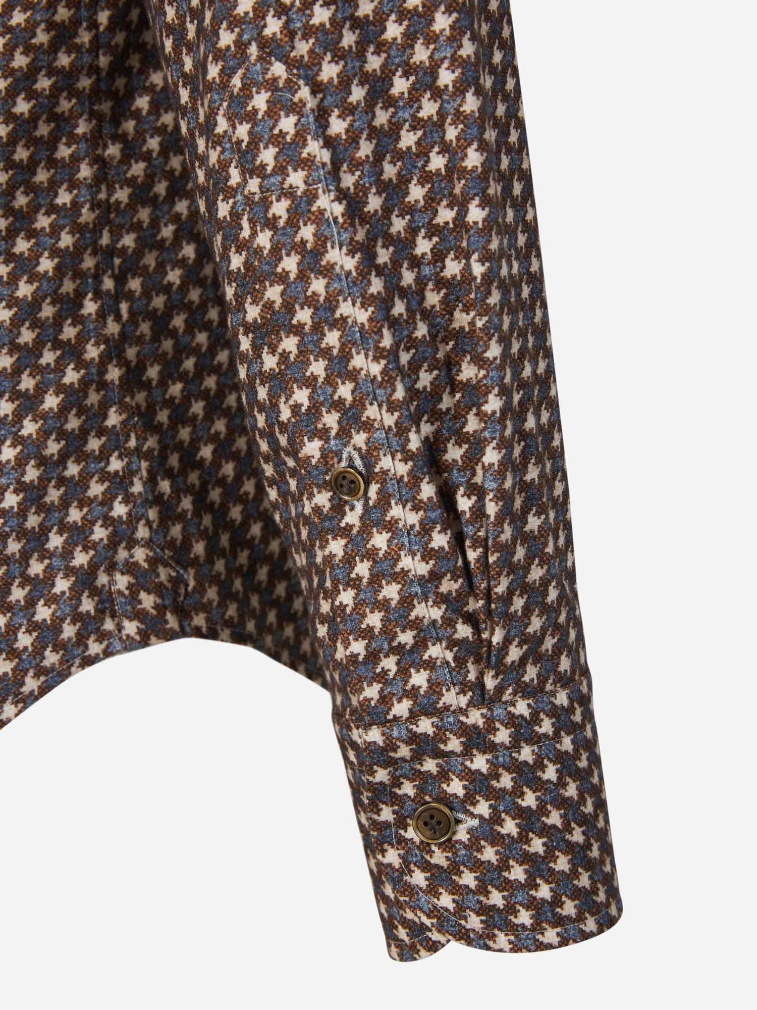 Outlet online Santa Eulalia Hombre Camisa Algodón Pata de Gallo color Marron sku 531-006111 01 - Foto 4