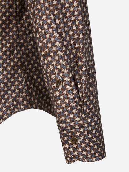 Outlet online Santa Eulalia Hombre Camisa Algodón Pata de Gallo color Marron sku 531-006111 01 - Foto 4