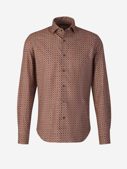 Outlet online Santa Eulalia Hombre Camisa Algodón Pata de Gallo color Marron sku 531-006111 01 - Foto 5