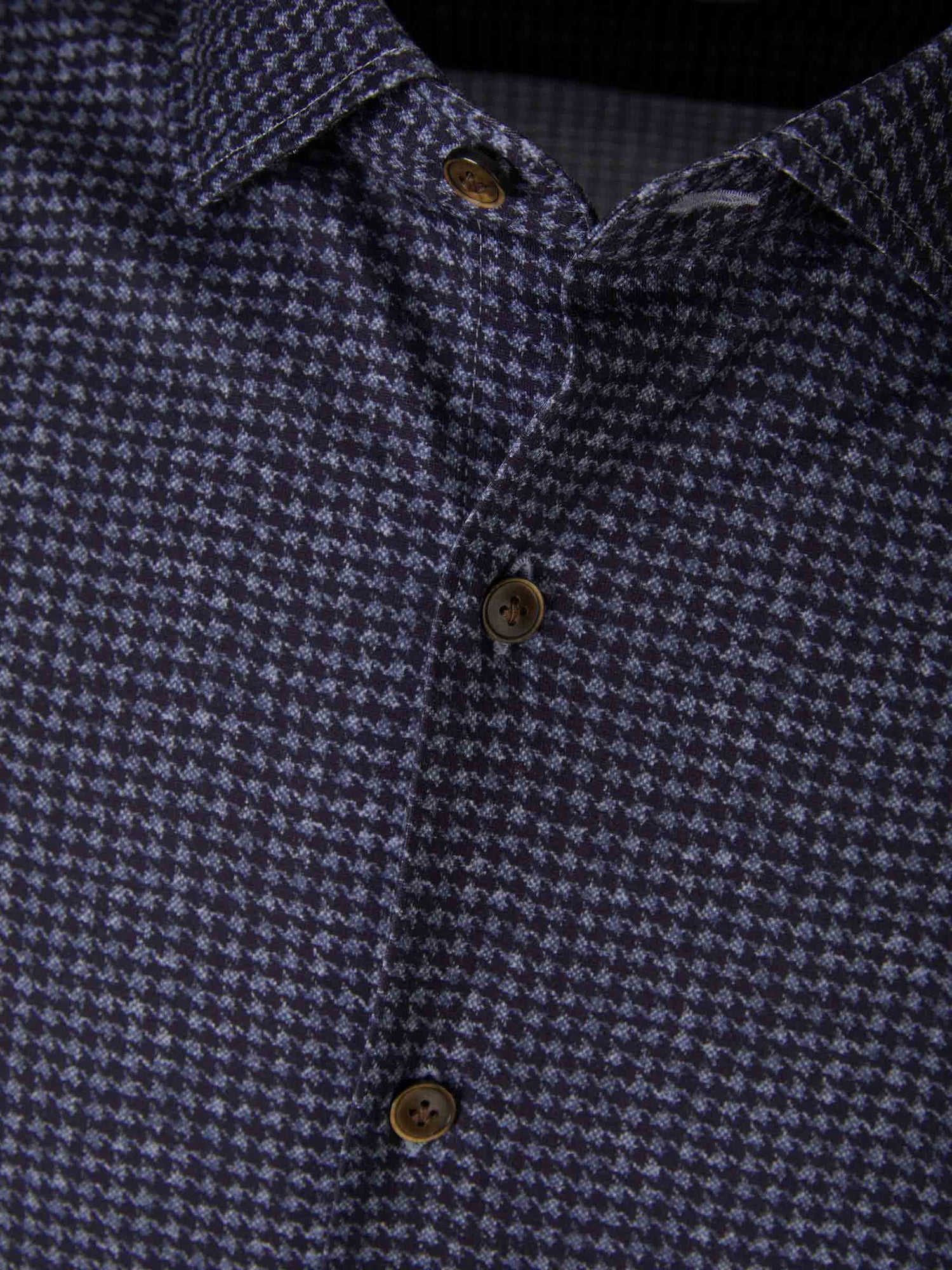 Outlet online Santa Eulalia Hombre Camisa Pata de Gallo color Azul Noche sku 531-006114 02 - Foto 3