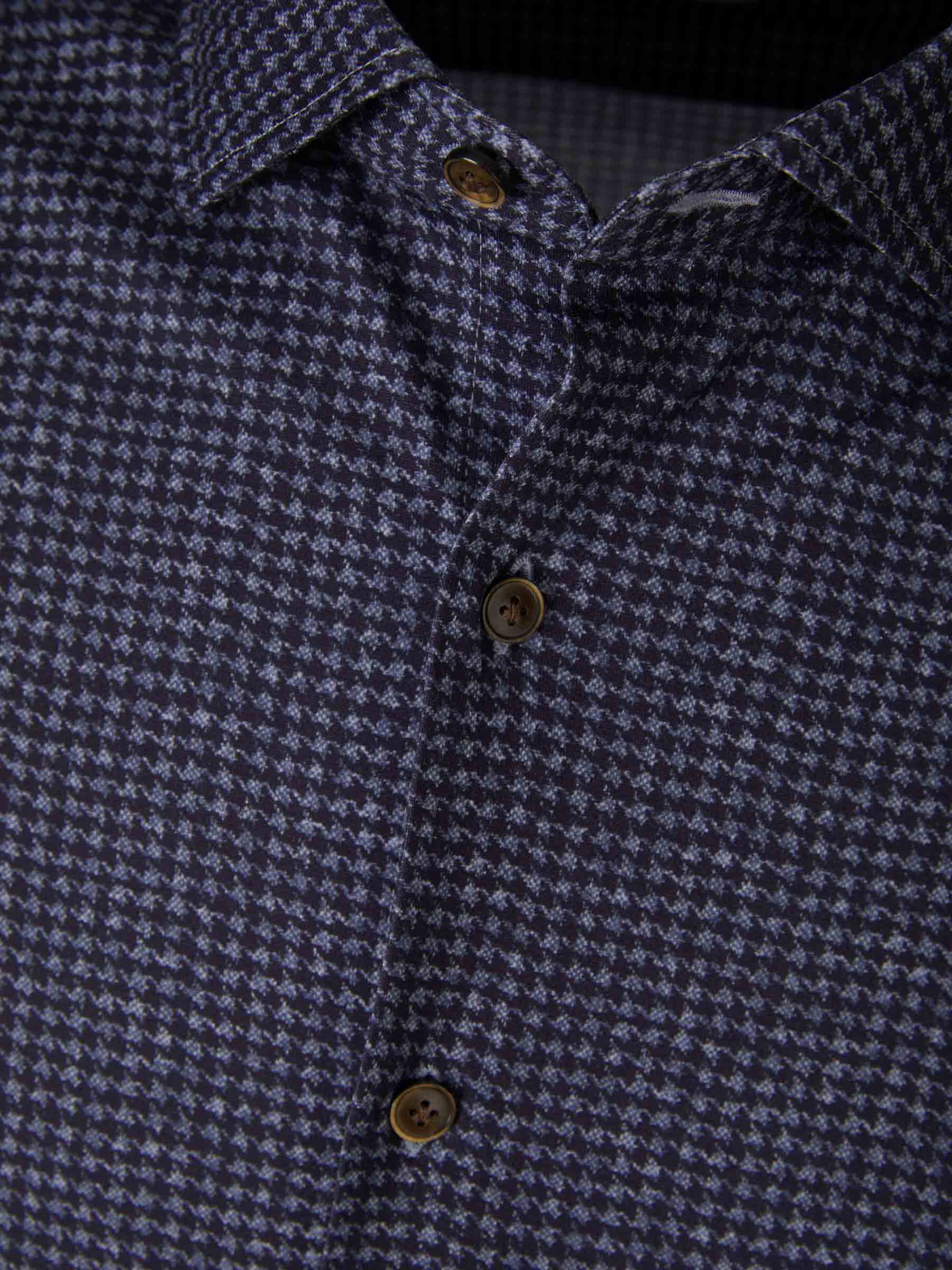Outlet online Santa Eulalia Hombre Camisa Pata de Gallo color Azul Noche sku 531-006114 02 - Foto 3