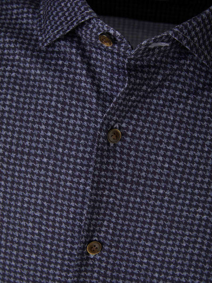 Outlet online Santa Eulalia Hombre Camisa Pata de Gallo color Azul Noche sku 531-006114 02 - Foto 3