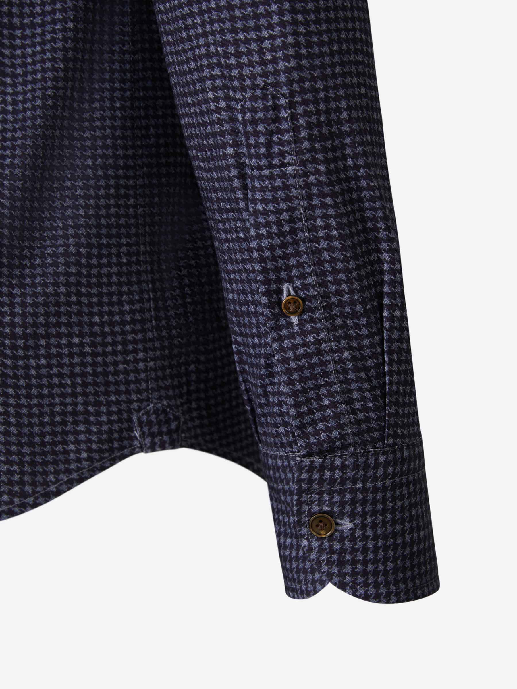 Outlet online Santa Eulalia Hombre Camisa Pata de Gallo color Azul Noche sku 531-006114 02 - Foto 4