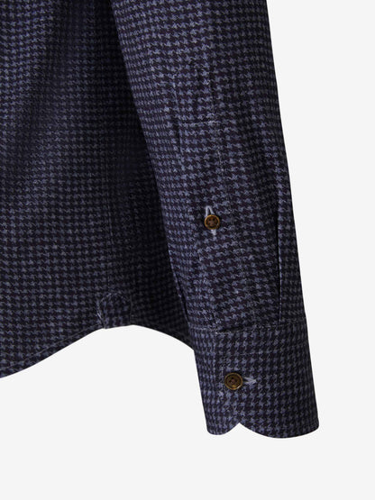 Outlet online Santa Eulalia Hombre Camisa Pata de Gallo color Azul Noche sku 531-006114 02 - Foto 4