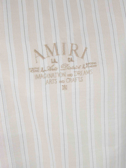 Outlet online Amiri Hombre Camisa Logo Rayas color Beis sku 531-006117 01 - Foto 4