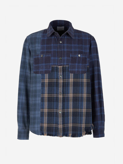 Outlet online John Elliott Hombre Camisa Silverado Tartán color Azul Marino sku 531-006127 01 - Foto 1