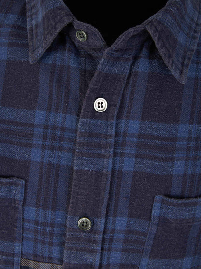 Outlet online John Elliott Hombre Camisa Silverado Tartán color Azul Marino sku 531-006127 01 - Foto 3