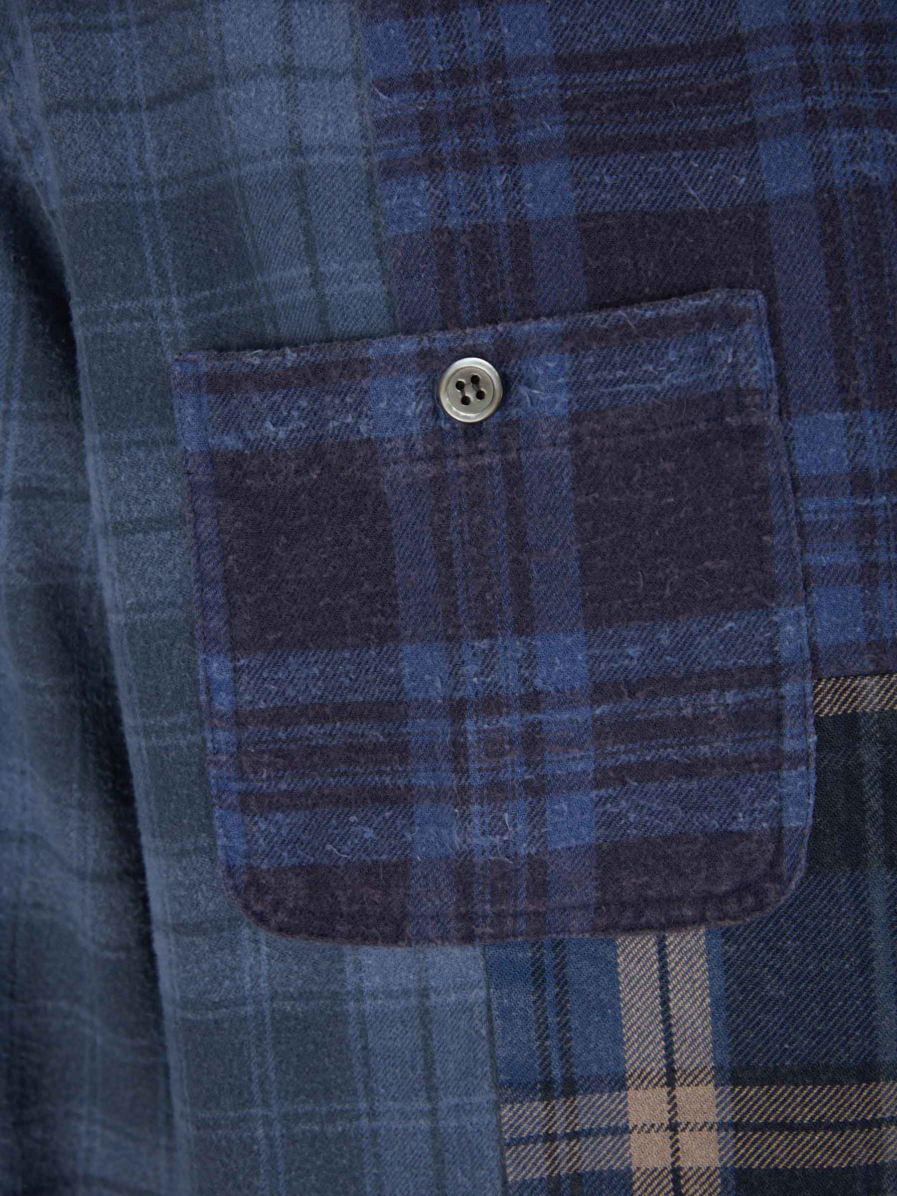 Outlet online John Elliott Hombre Camisa Silverado Tartán color Azul Marino sku 531-006127 01 - Foto 4