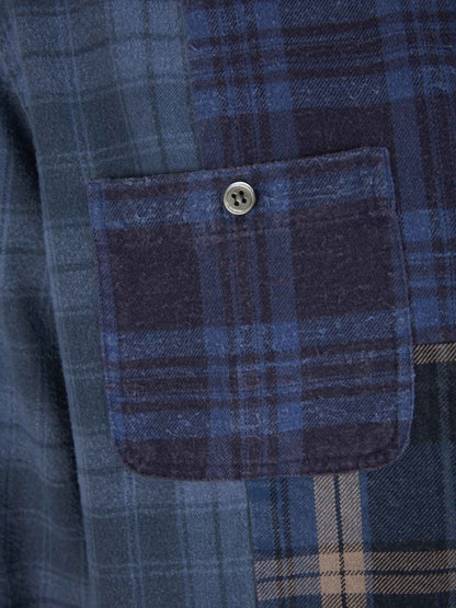 Outlet online John Elliott Hombre Camisa Silverado Tartán color Azul Marino sku 531-006127 01 - Foto 4
