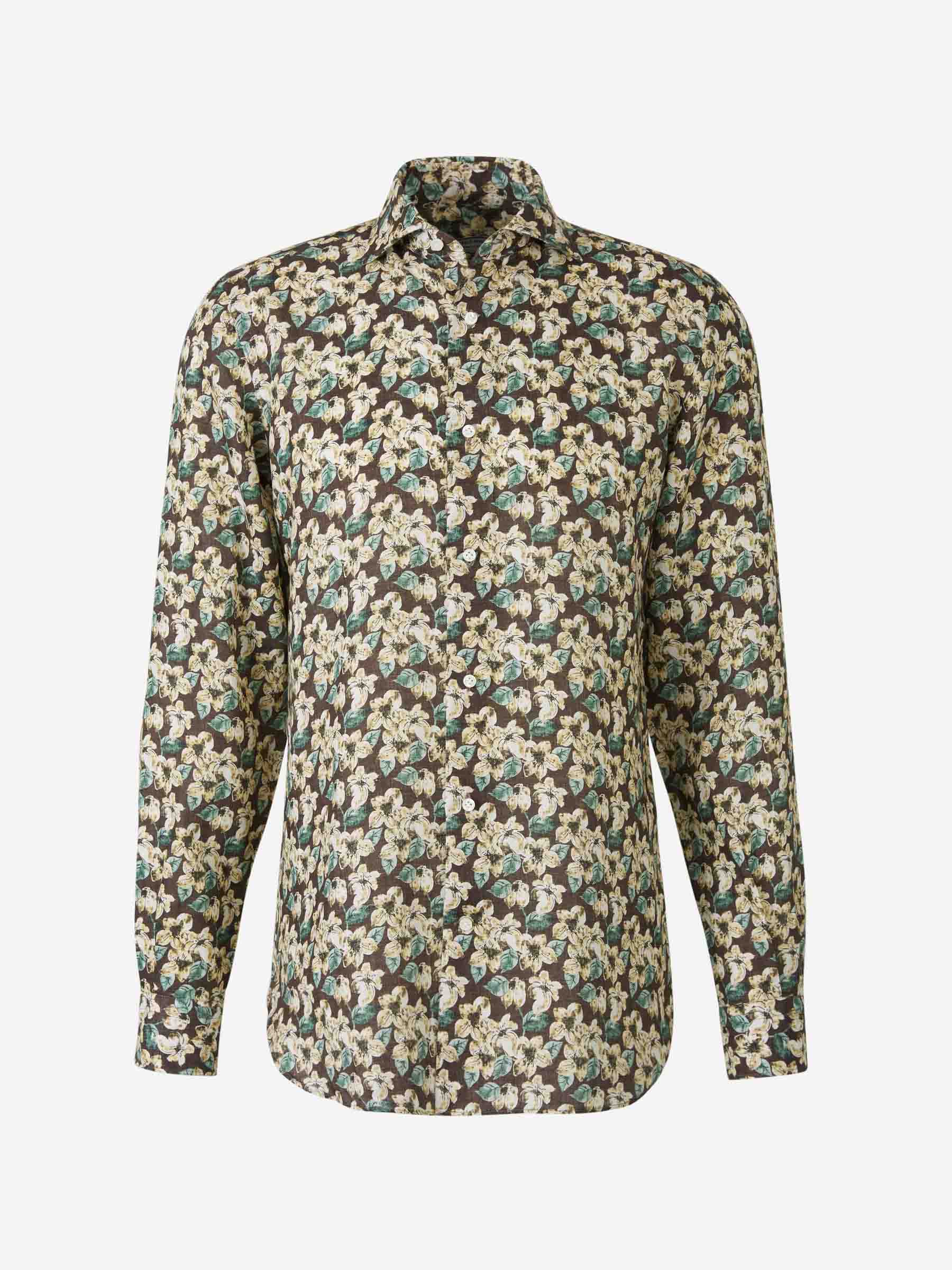 Vincenzo di Ruggiero Hombre Barcelona Camisa Motivo Floral color Verde Menta sku 531-006148 01 - Foto 1