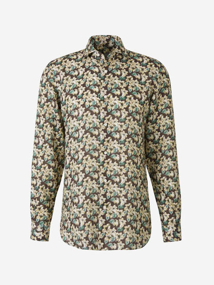 Vincenzo di Ruggiero Hombre Barcelona Camisa Motivo Floral color Verde Menta sku 531-006148 01 - Foto 1