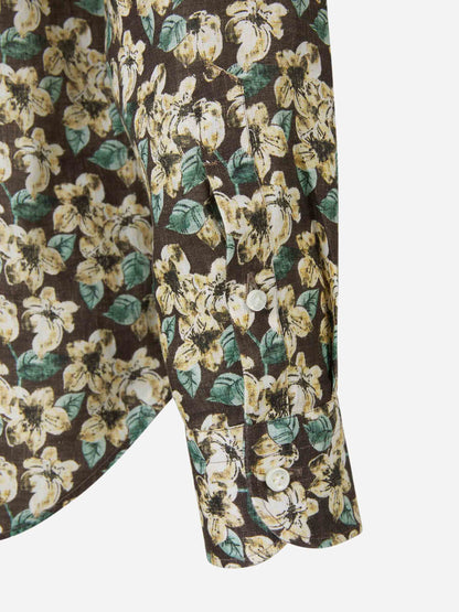 Vincenzo di Ruggiero Hombre Barcelona Camisa Motivo Floral color Verde Menta sku 531-006148 01 - Foto 4