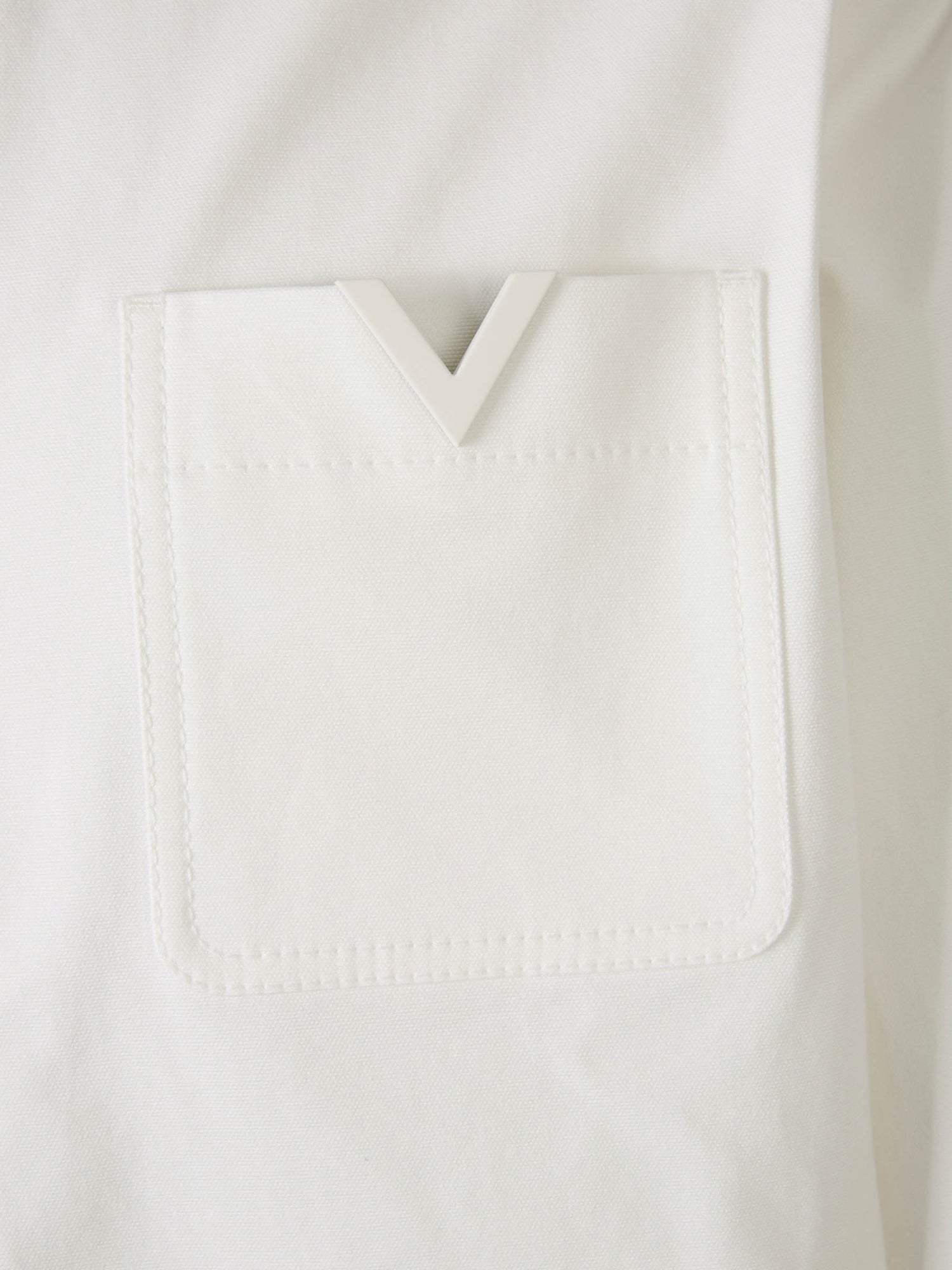 Valentino Hombre Barcelona Sobrecamisa Algodón Bolsillo color Blanco sku 531-006217 01 - Foto 4