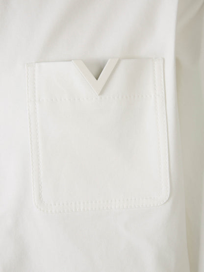 Valentino Hombre Barcelona Sobrecamisa Algodón Bolsillo color Blanco sku 531-006217 01 - Foto 4