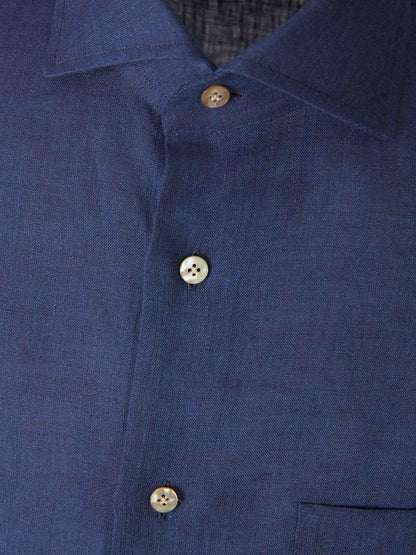 Santa Eulalia Hombre Barcelona Camisa Bolsillo Lino color Azul Marino sku 531-006246 04 - Foto 3