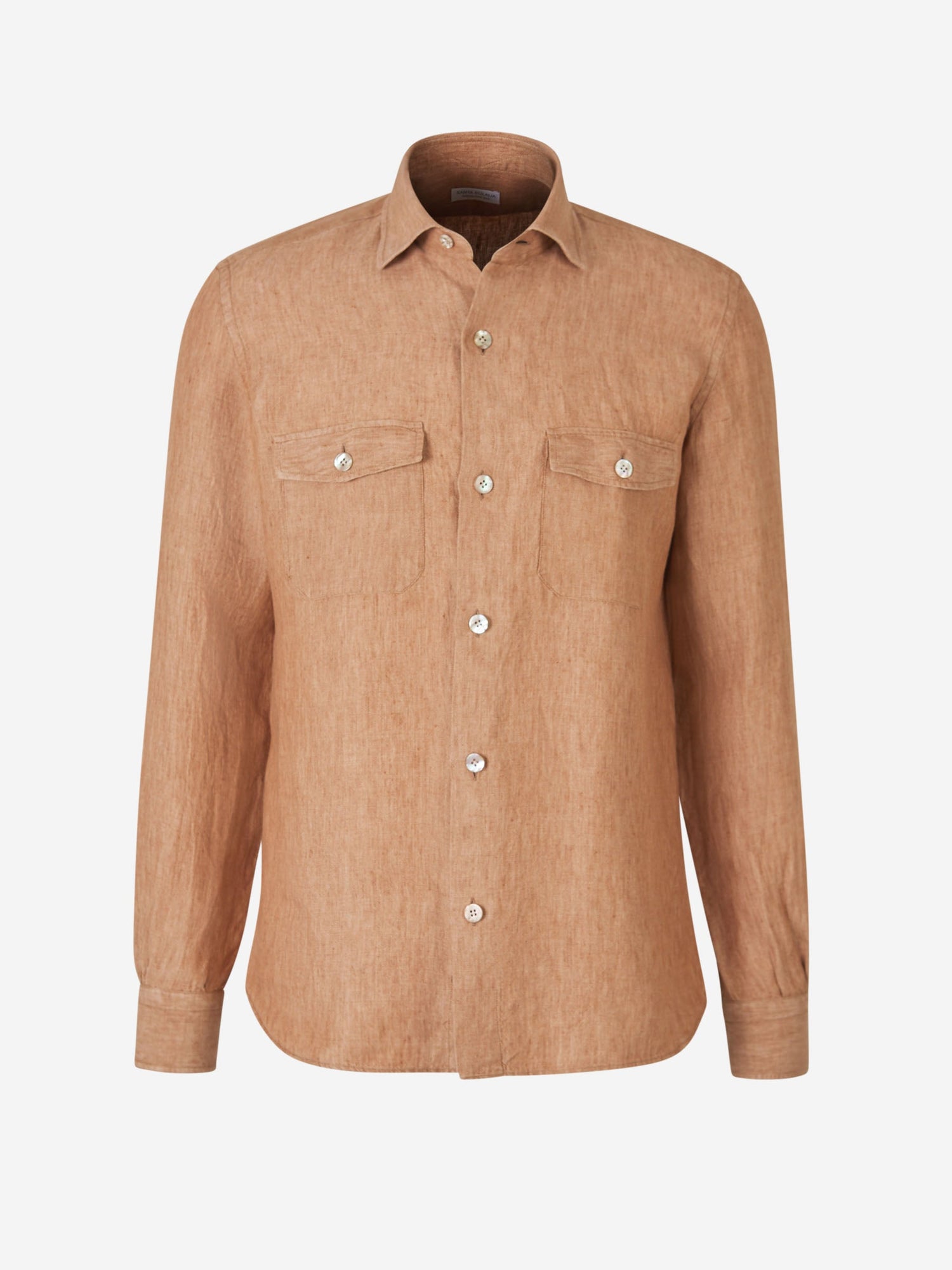 Outlet online Santa Eulalia Hombre Camisa Bolsillos Lino color Marrón sku 531-006263 01 - Foto 1