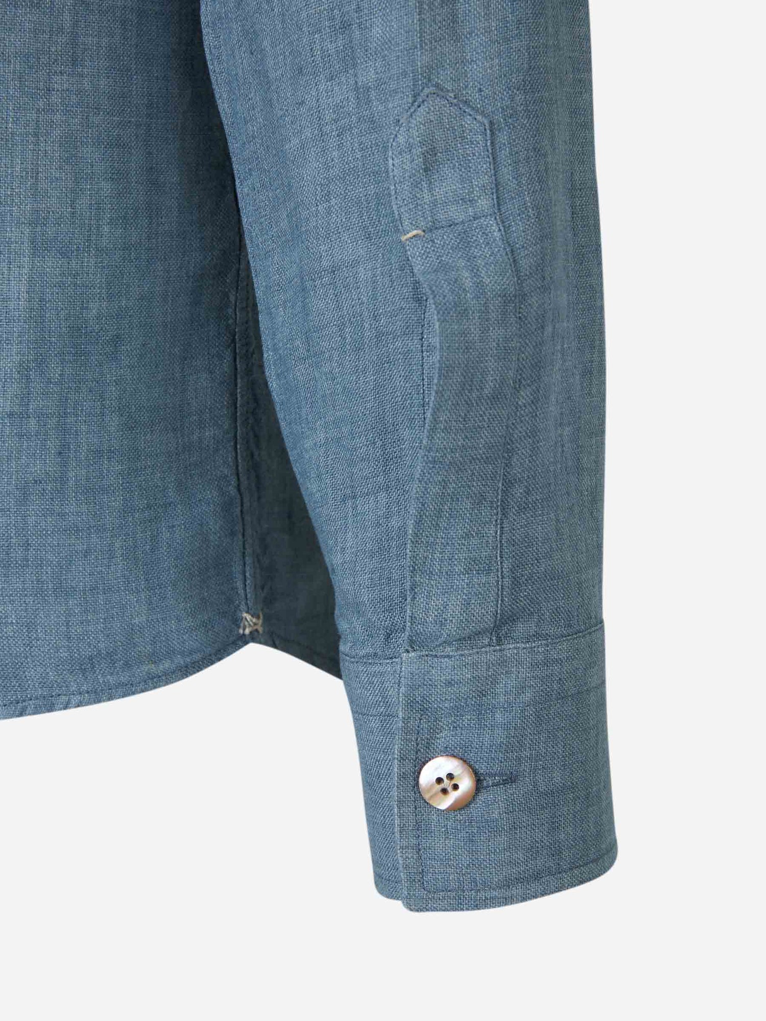 Outlet online Santa Eulalia Hombre Camisa Bolsillos Lino color Azul sku 531-006263 02 - Foto 5