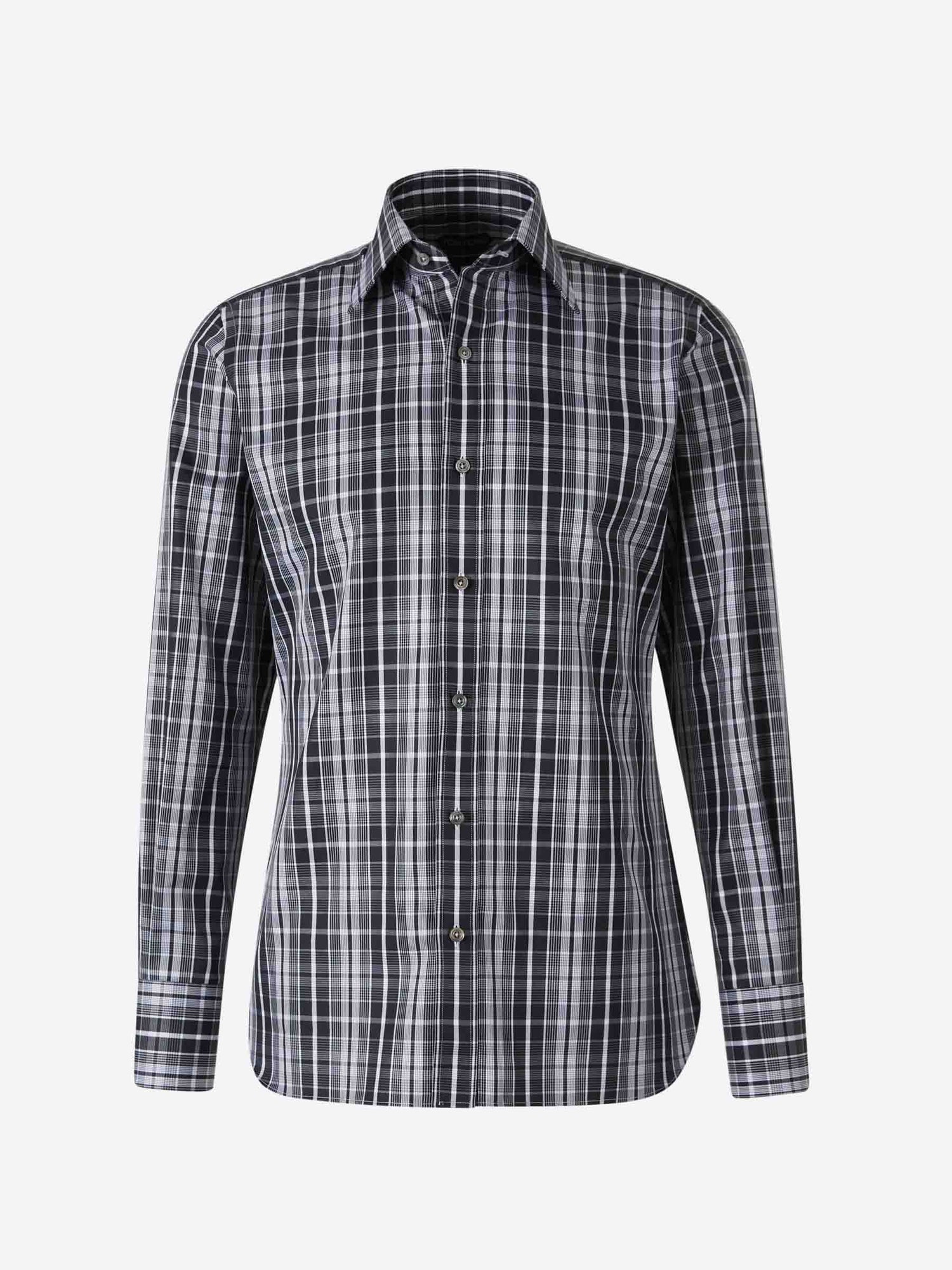 Tom Ford Hombre Barcelona Camisa Motivo Cuadros color Blanco y Negro sku 531-006285 01 - Foto 1