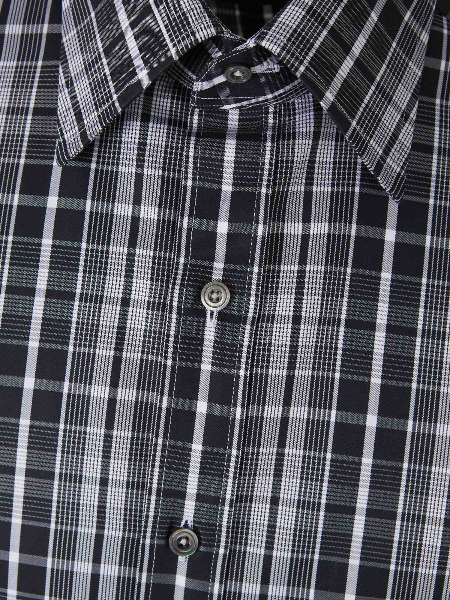 Tom Ford Hombre Barcelona Camisa Motivo Cuadros color Blanco y Negro sku 531-006285 01 - Foto 3