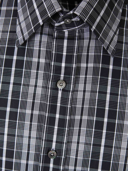 Tom Ford Hombre Barcelona Camisa Motivo Cuadros color Blanco y Negro sku 531-006285 01 - Foto 3