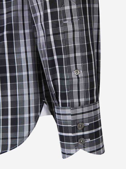 Tom Ford Hombre Barcelona Camisa Motivo Cuadros color Blanco y Negro sku 531-006285 01 - Foto 4