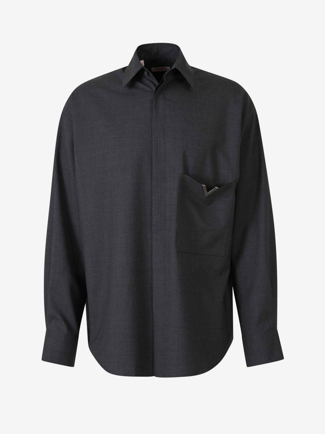 Valentino Hombre Barcelona Camisa Lana Logo color Gris Antracita sku 531-006296 01 - Foto 1