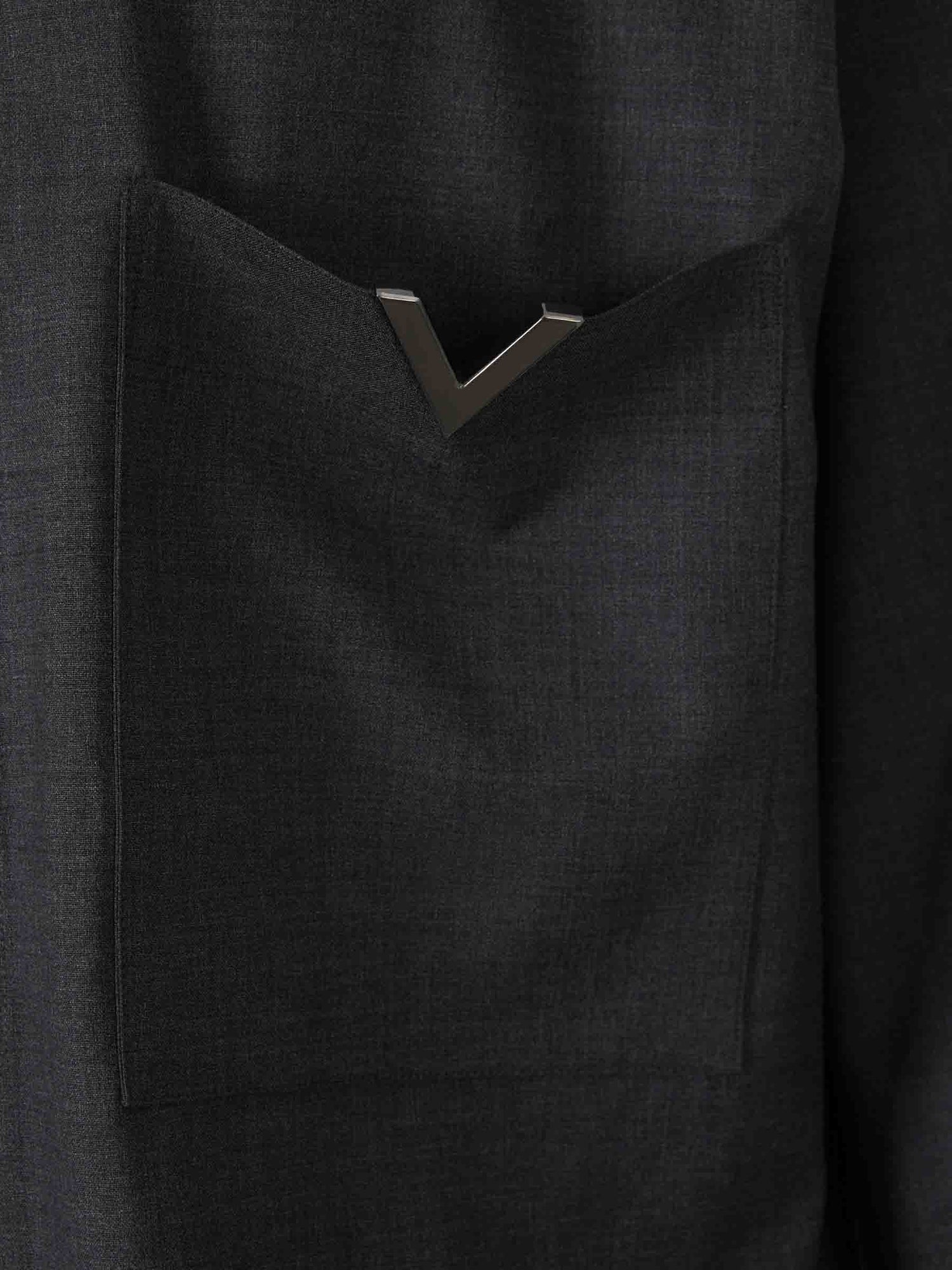 Valentino Hombre Barcelona Camisa Lana Logo color Gris Antracita sku 531-006296 01 - Foto 4