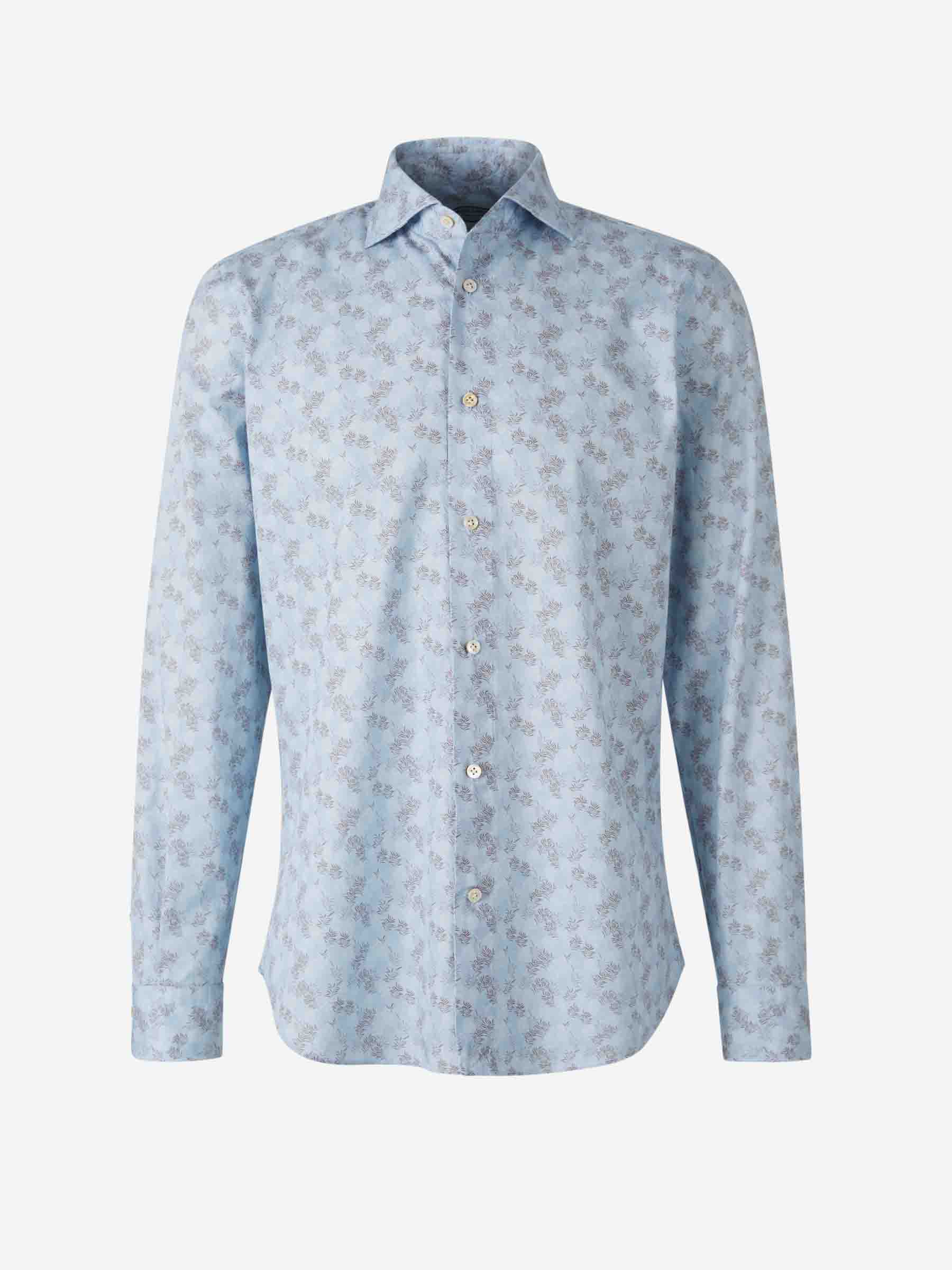 Outlet online Vincenzo di Ruggiero Hombre Camisa Firenze Hojas color Azul Celeste sku 531-006356 01 - Foto 2