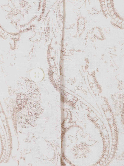 Brunello Cucinelli Hombre Barcelona Camisa Paisley Lino color Marfil sku 531-006390 01 - Foto 2