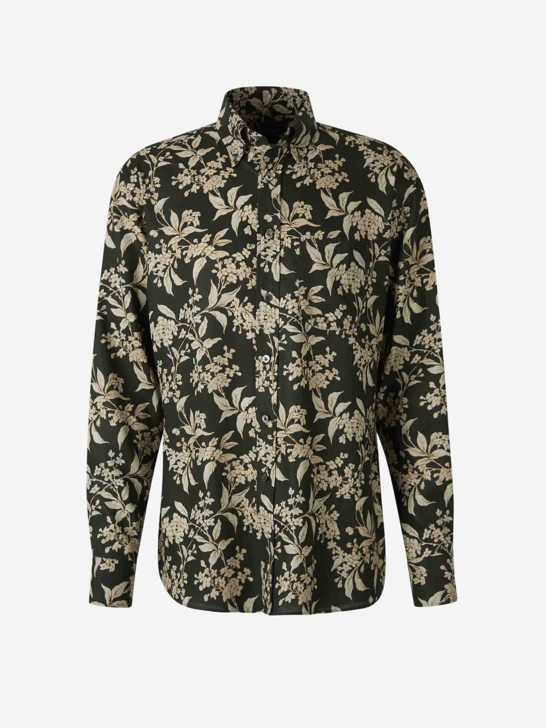 Outlet online Tom Ford Hombre Camisa Motivo Floral color Verde Oscuro sku 531-006396 01 - Foto 1