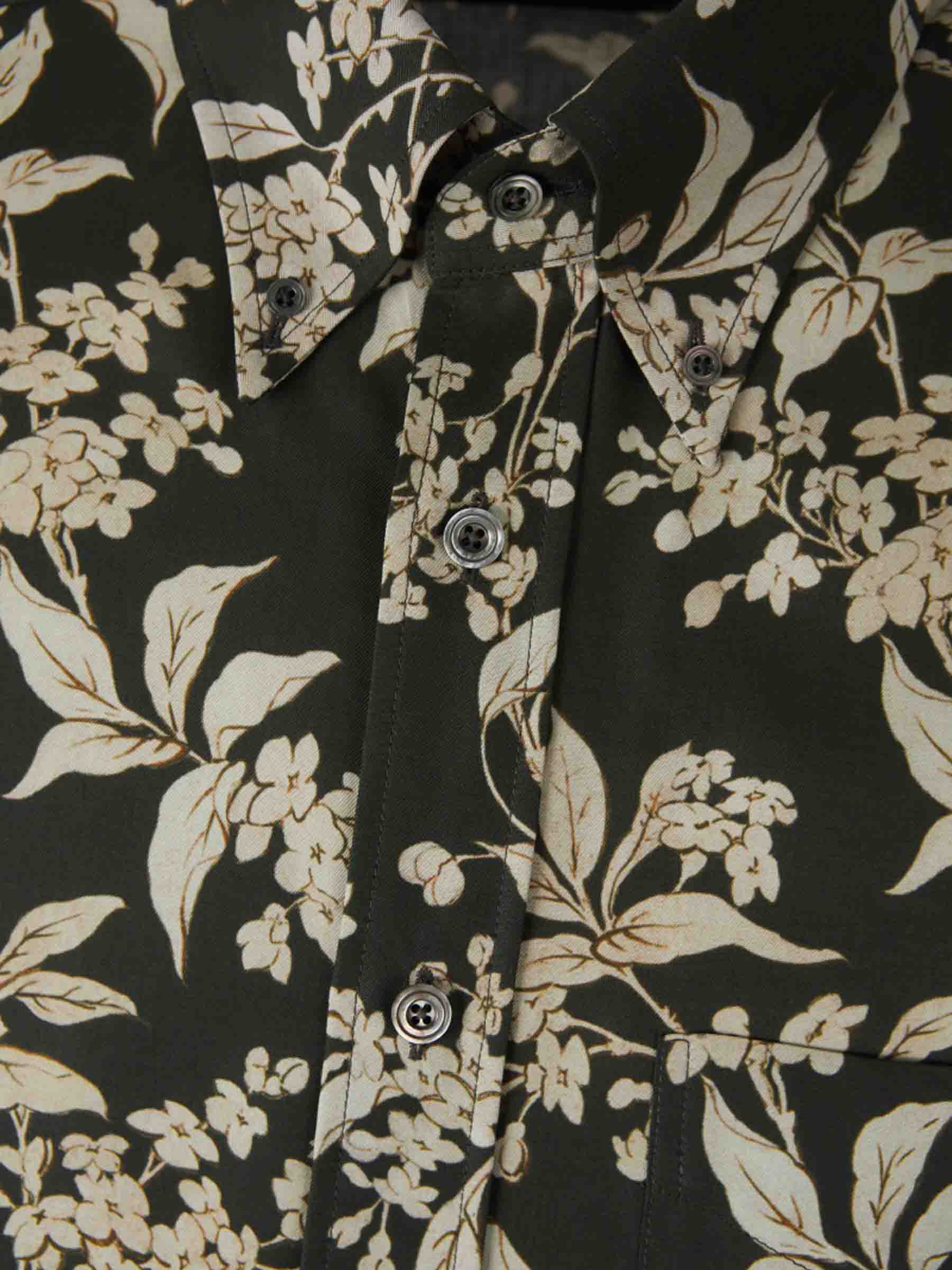 Outlet online Tom Ford Hombre Camisa Motivo Floral color Verde Oscuro sku 531-006396 01 - Foto 3