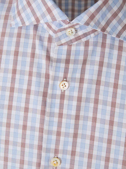 Outlet online Vincenzo di Ruggiero Hombre Camisa Cuadros Algodón color Multicolor sku 531-006404 01 - Foto 3