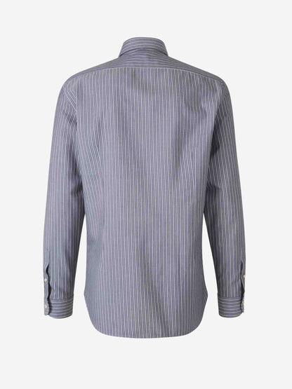 Outlet online Vincenzo di Ruggiero Hombre Camisa Rayas Algodón color Gris Antracita sku 531-006405 01 - Foto 2
