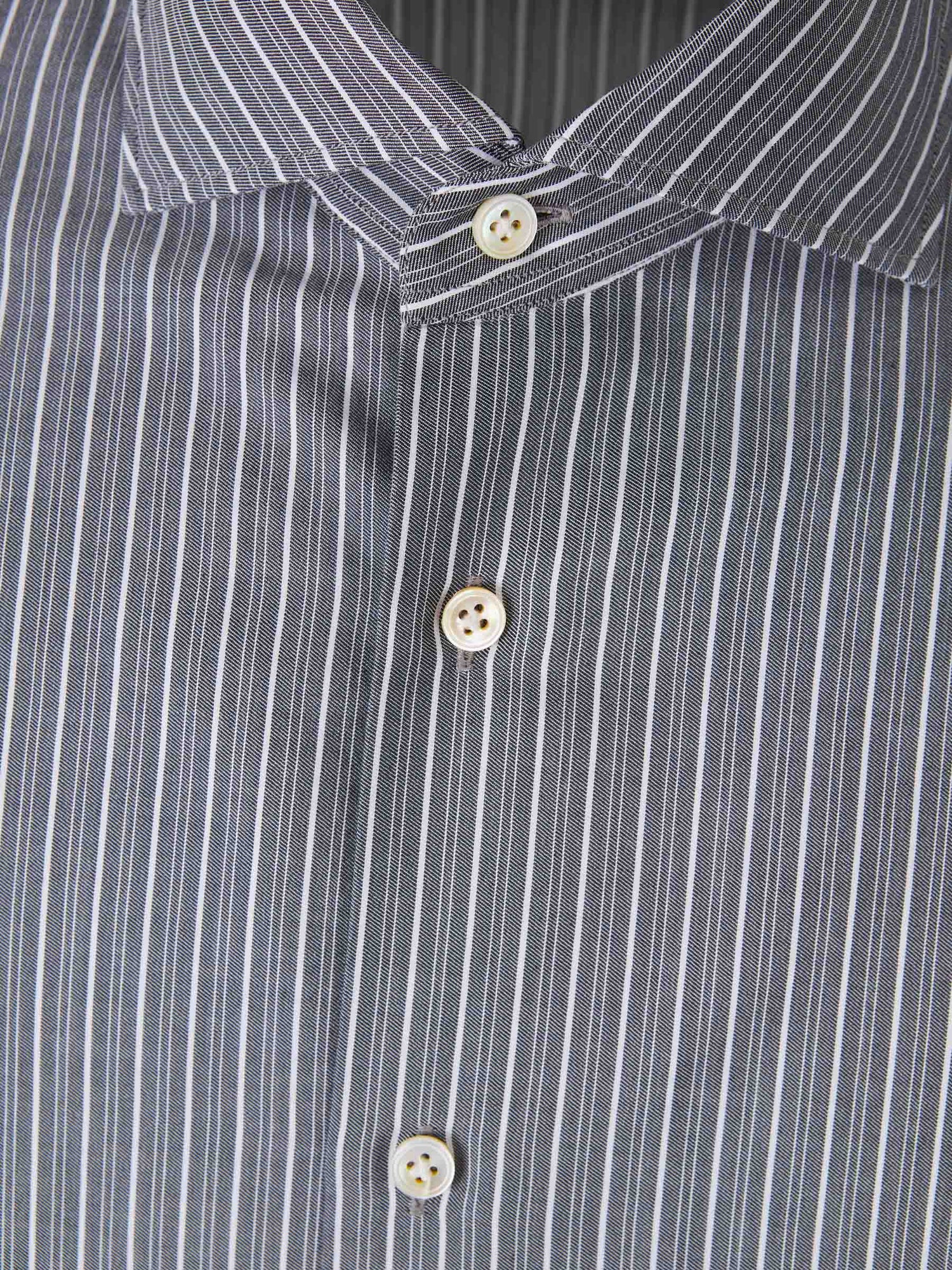 Outlet online Vincenzo di Ruggiero Hombre Camisa Rayas Algodón color Gris Antracita sku 531-006405 01 - Foto 3