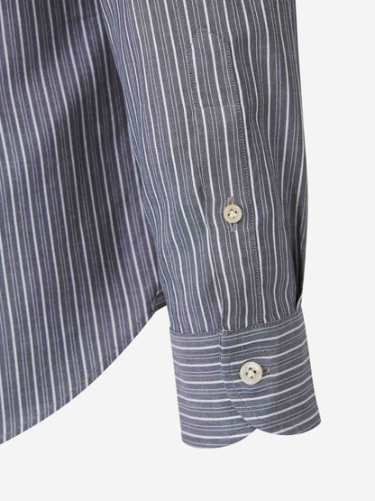 Outlet online Vincenzo di Ruggiero Hombre Camisa Rayas Algodón color Gris Antracita sku 531-006405 01 - Foto 4