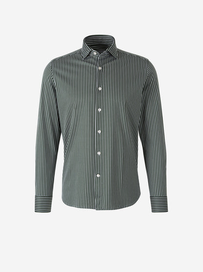 Santa Eulalia Hombre Barcelona Camisa Algodón Rayas color Verde Oscuro sku 531-006411 02 - Foto 1