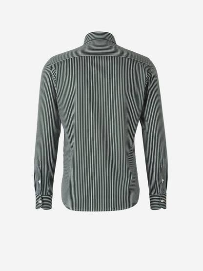 Santa Eulalia Hombre Barcelona Camisa Algodón Rayas color Verde Oscuro sku 531-006411 02 - Foto 2