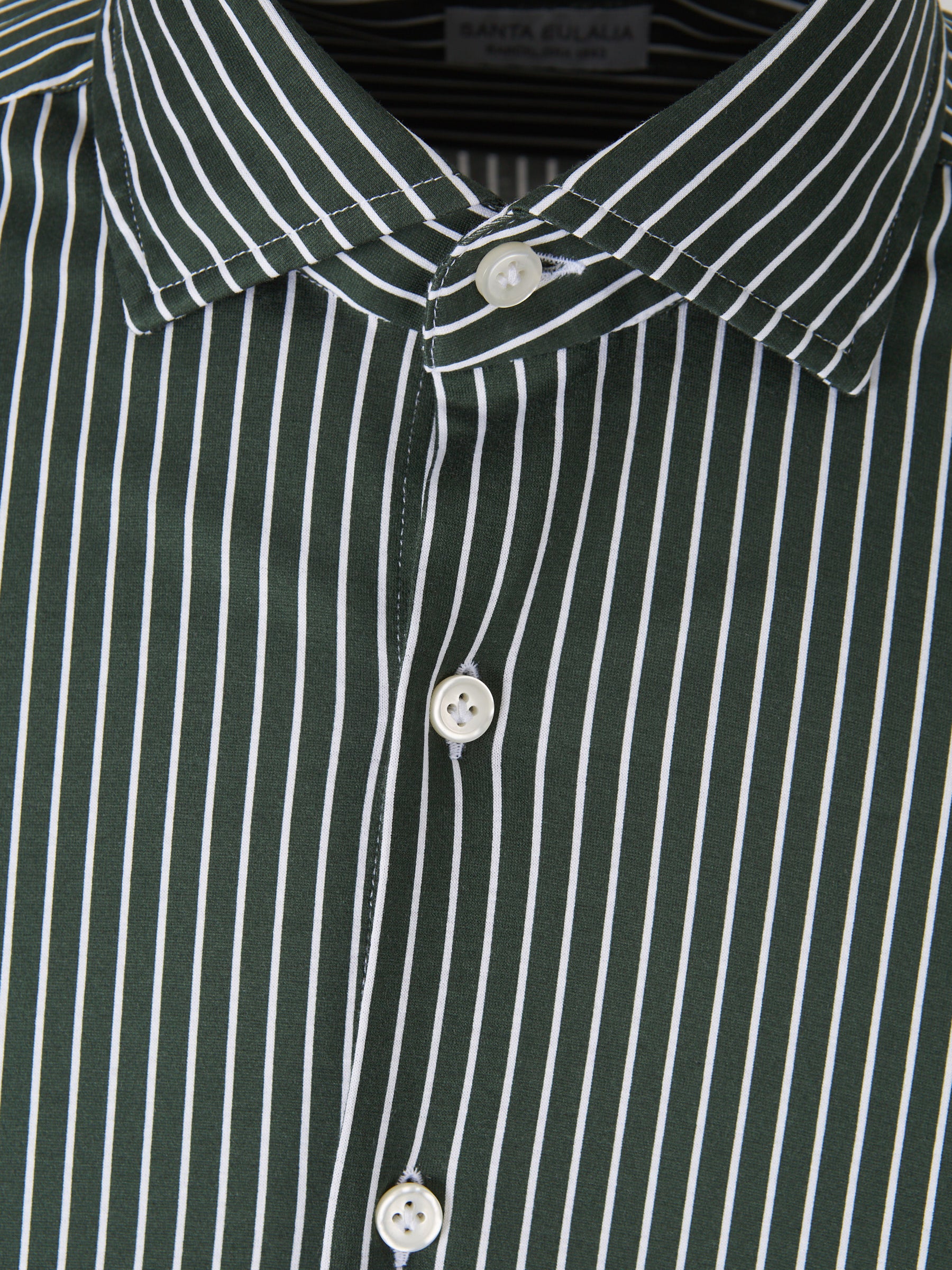 Santa Eulalia Hombre Barcelona Camisa Algodón Rayas color Verde Oscuro sku 531-006411 02 - Foto 3