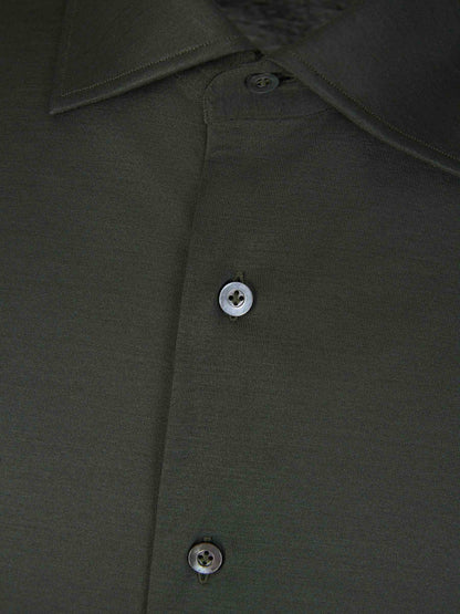 Fray Hombre Barcelona Camisa Micro Punto color Verde Oscuro sku 531-006415 03 - Foto 3