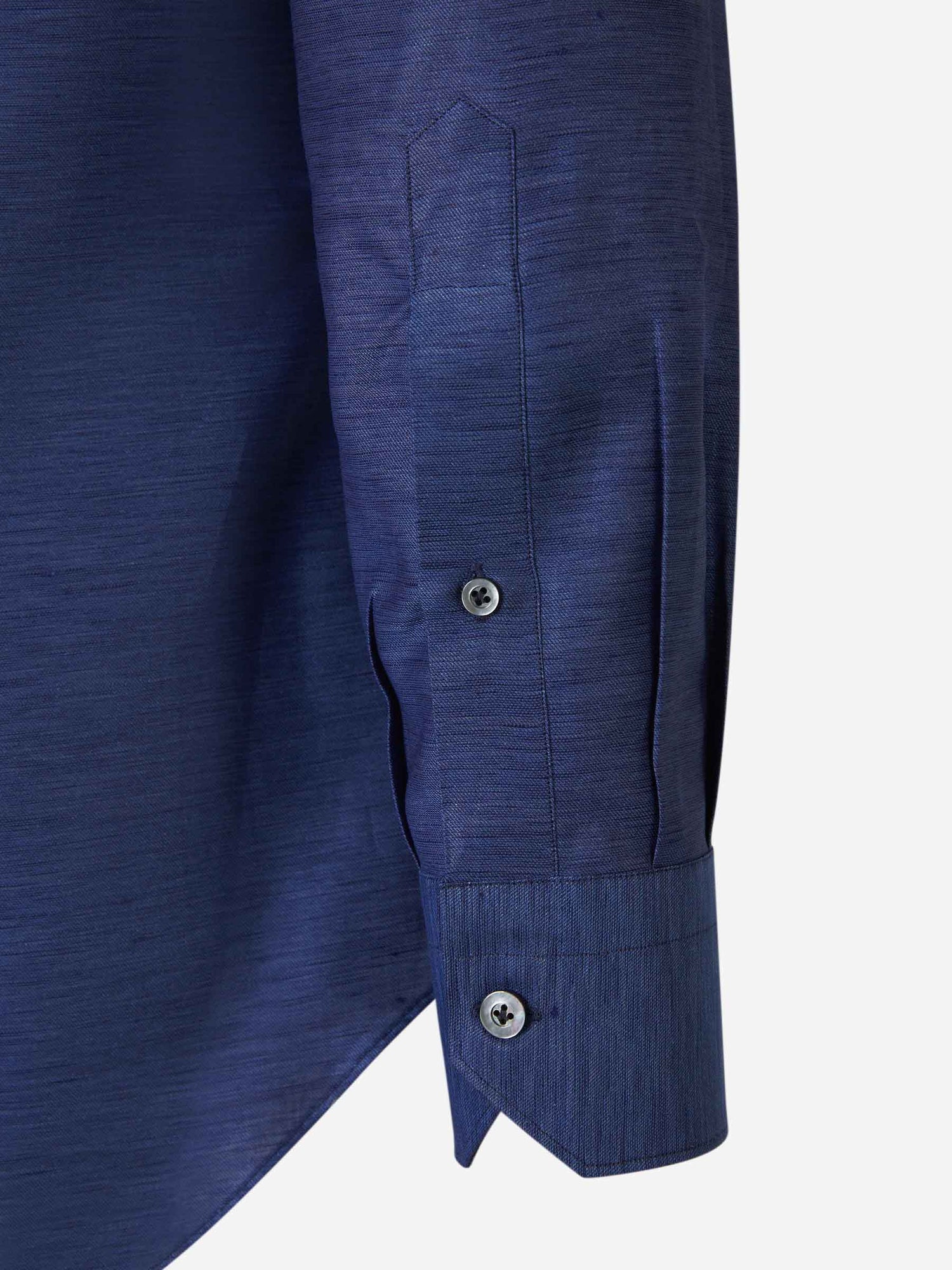 Outlet online Fray Hombre Camisa Fil a Fil Lino color Azul Marino sku 531-006417 03 - Foto 4