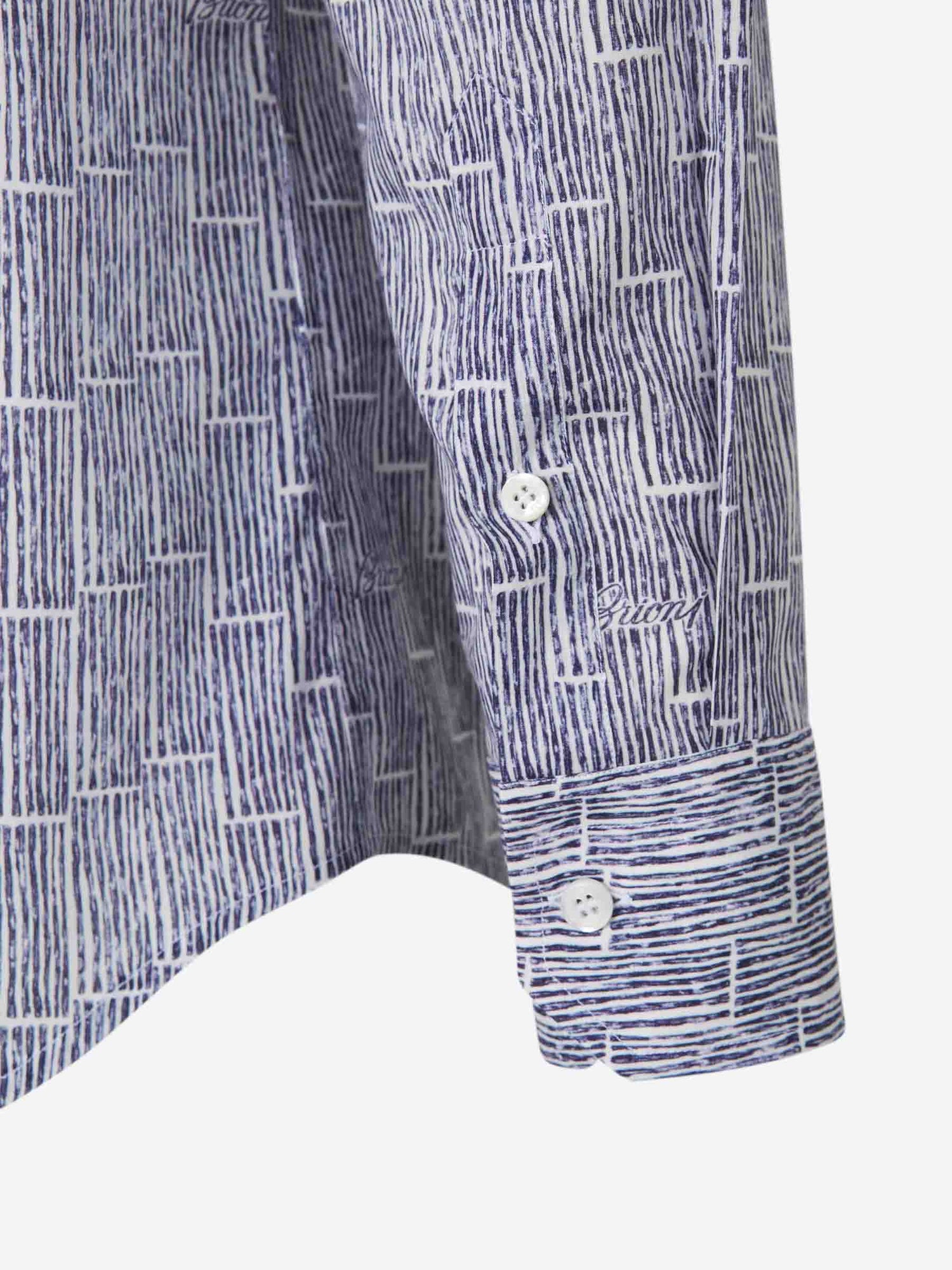 Brioni Hombre Barcelona Camisa Estampada Algodón color Azul sku 531-006424 01 - Foto 7