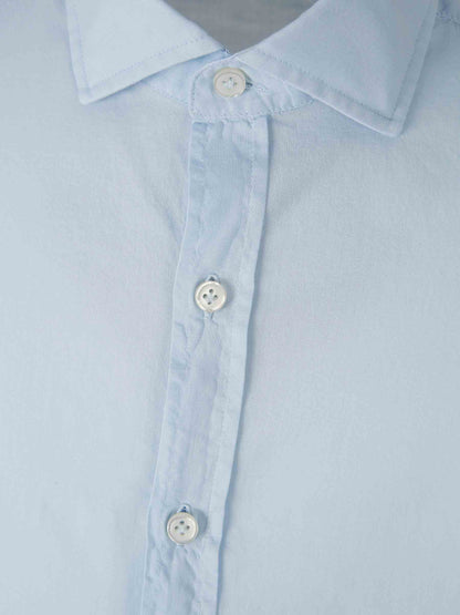 Outlet online Santa Eulalia Hombre Camisa Lisa Algodón color Azul Celeste sku 531-006426 02 - Foto 3