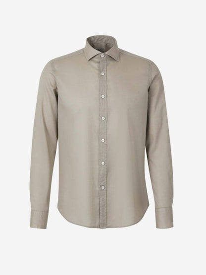 Santa Eulalia Hombre Barcelona Camisa Lisa Algodón color Taupe sku 531-006426 03 - Foto 1