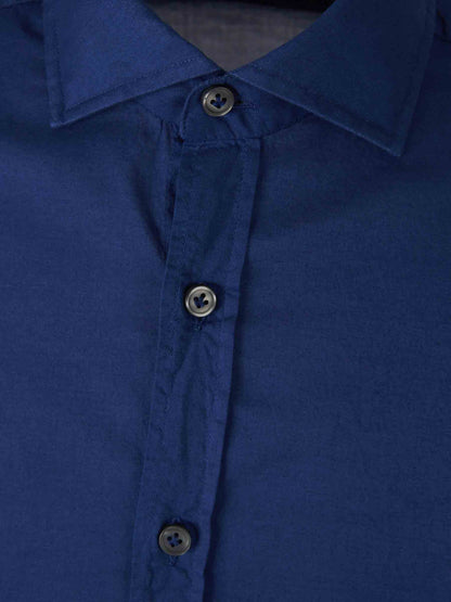 Outlet online Santa Eulalia Hombre Camisa Lisa Algodón color Azul Cobalto sku 531-006426 04 - Foto 3