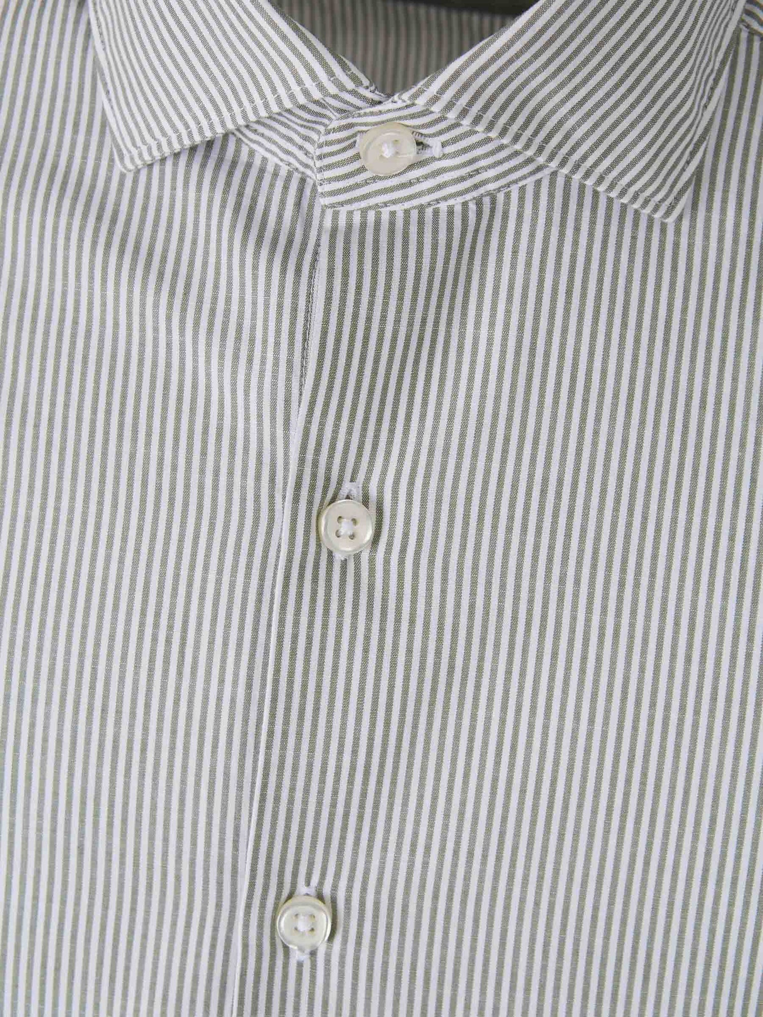 Outlet online Santa Eulalia Hombre Camisa Algodón Rayas color Verde sku 531-006430 01 - Foto 3