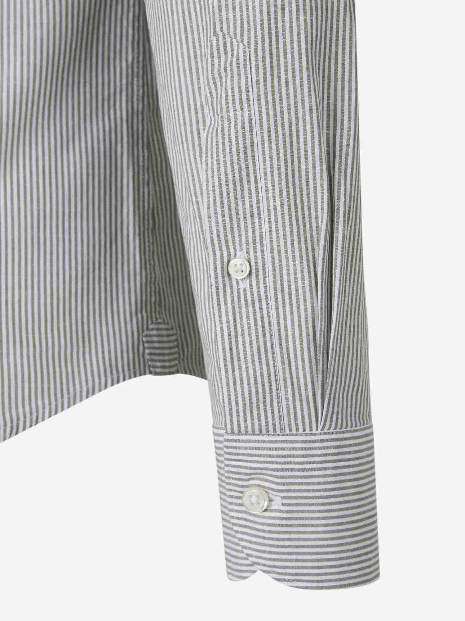 Outlet online Santa Eulalia Hombre Camisa Algodón Rayas color Verde sku 531-006430 01 - Foto 4