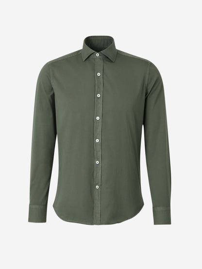 Outlet online Santa Eulalia Hombre Camisa Lisa Algodón color Verde Oscuro sku 531-006433 02 - Foto 1