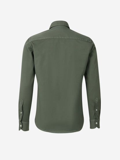 Outlet online Santa Eulalia Hombre Camisa Lisa Algodón color Verde Oscuro sku 531-006433 02 - Foto 2